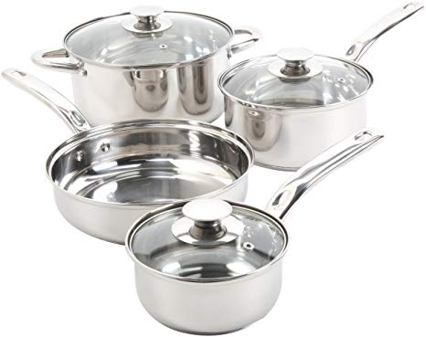 Sunbeam 91340.07 Ansonville 7-Piece Cookware Set, Silver