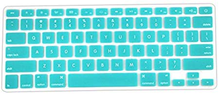 DHZ Lake Blue Keyboard Cover Silicone Skin for 2015 or Older Version MacBook Air 13 MacBook Pro 13 15" inch (No Fit for 2018 MacBook air 13 or 2017/2016 Released New MacBook Pro 13 15)