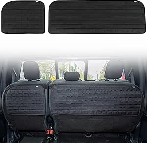 JOYTUTUS Molle Panel Compatible with 2021 2022 2023 2024 Ford F150 F250 F350 F-150 Crew Cab, Molle Webbing Organizer, Rear Under Seat Storage Organizer, Car Large Backseat Tactical Tech Molle Panel