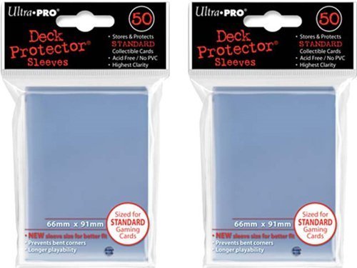 (100x) Ultra PRO Clear Deck Protectors Sleeves Standard MTG Colors