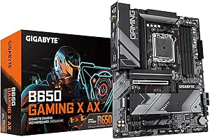 GIGABYTE B650 Gaming X AX (AM5/ LGA 1718/ AMD/ B650/ ATX/ 5-Year Warranty/ DDR5/ PCIe 4.0 M.2/ PCIe 4.0/ USB 3.2 Gen2x2 Type-C/AMD Wi-Fi 6E/ Realtek 2.5GbE LAN/Motherboard) (Renewed)