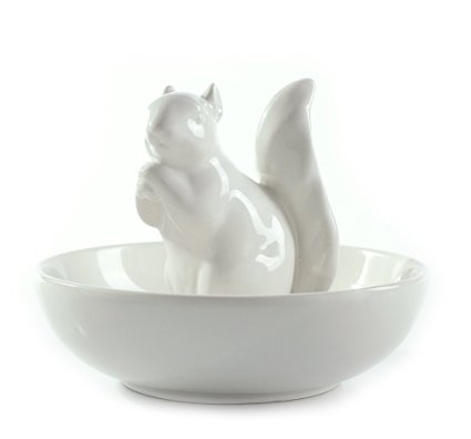 Squirrel Nuts Serving Bowl Pistachio Storage Stand, Ceramic Snack Candy Dishes, Fashion Christmas Gifts