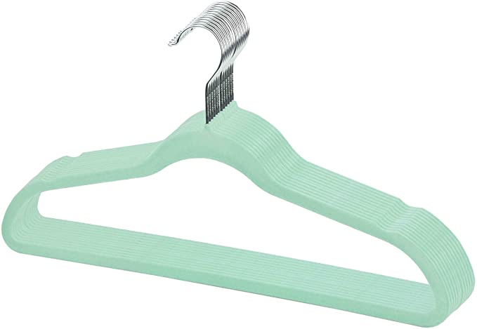 Sunbeam Velvet Slim Flocked Hangers 120 Pack (Mint)