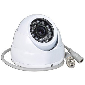 1/3" Sony CCD 480 Line Color CCTV Infrared Night Vision Mini Dome Surveillance Camera (White)