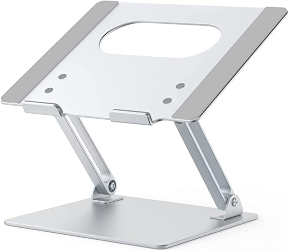Laptop stand, Laptop Riser Adjustable Height, Aluminum Laptop Stand for Desk. Multi-angle Computer Stand with Cooling Holes, Compatible with Lenovo MacBook Air/ProHP,More 10-17" Notebooks.