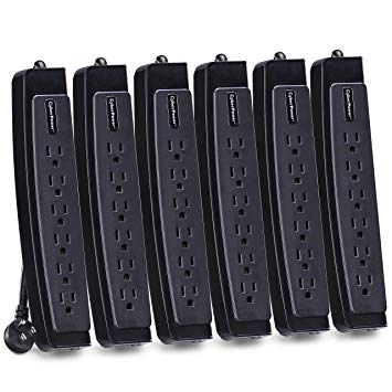 CyberPower CSP604TMP6 Professional Surge Protector, 1350J/125V, 6 Outlets, 4ft Power Cord, 6 Pack