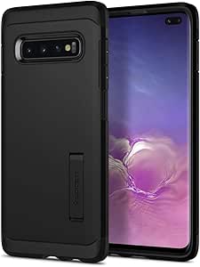 SPIGEN Tough Armor Case Designed for Samsung Galaxy S10 Plus (2019) Heavy Duty Kickstand Hard Cover - Black