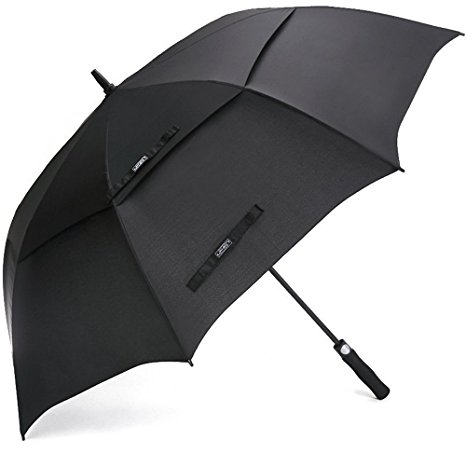 G4Free 62 Inch Automatic Open Golf Umbrella Extra Large Oversize Double Canopy Vented Windproof Waterproof Stick Umbrellas