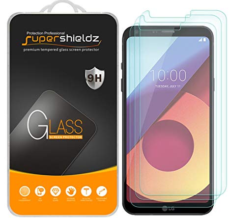 [3-Pack] Supershieldz for LG Q6 Tempered Glass Screen Protector, Anti-Scratch, Anti-Fingerprint, Bubble Free, Lifetime Replacement Warranty