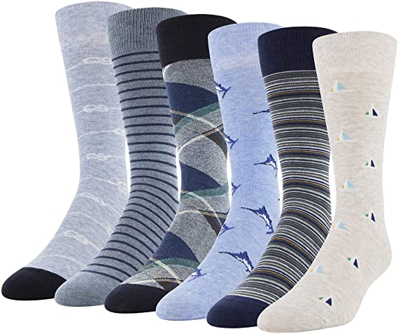 Gildan mens Fashion Dress Crew Socks