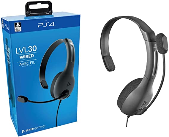 PDP Gaming LVL30 Wired Chat Headset - PlayStation 4, 051-107