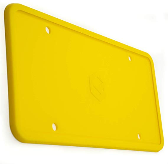 Rightcar Solutions Flawless Silicone License Plate Frame - Rust-Proof. Rattle-Proof. Weather-Proof. - Yellow
