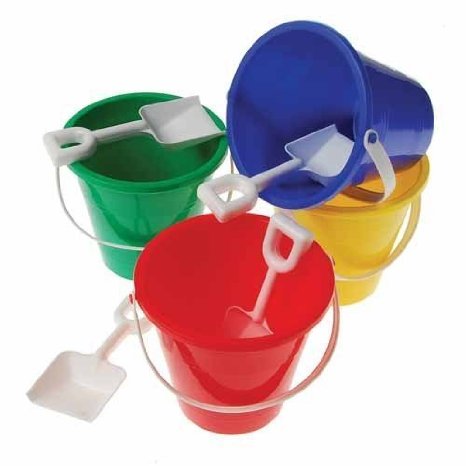 5quot Beach Pails and Sand Shovels Pack of 6