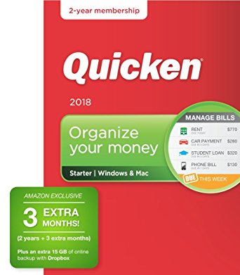 Quicken Starter 2018 Release – [Amazon Exclusive] 27-Month Personal Finance & Budgeting Membership