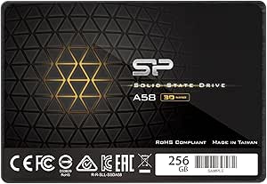 Silicon Power 256GB SSD 3D NAND A58 SLC Cache Performance Boost SATA III 2.5" 7mm (0.28") Internal Solid State Drive