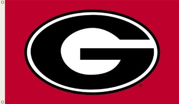 NCAA Georgia Bulldogs 3-by-5 Foot Flag G Logo with Red Background with Grommets