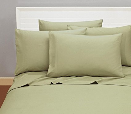 Bellerose Microfiber Sheets Quality Bedding 1800 Series 6 Piece Classic Soft Bed Linens Deep Pocket Fitted Sheet, Bonus 4 Pillow Cases, Add A Elegant Touch To Your Bedroom - King, Sage