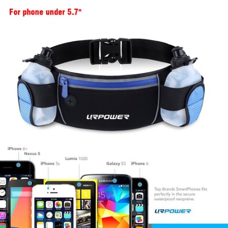 Sports Waist PackURPOWER Multifunctional Runner Belt with Water Bottle HolderOutdoor Running Sports Belt for iPhone 6s65sSamsung S6 EdgeS6S5 HTCCellphones under 55Bottle Not Included