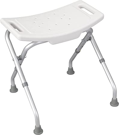 Drive Medical Folding Shower Chair Without back, 1 count,White