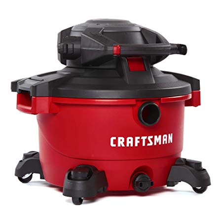 CRAFTSMAN CMXEVBE17606 12 gallon 6 Peak Hp Wet/Dry Vac with Detachable Leaf Blower, Portable Shop Vacuum with Attachments