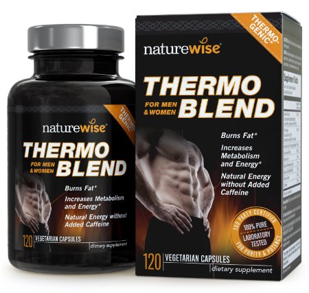 NatureWise Thermo Blend **NEW Advanced Formula** Thermogenic Fat Burner for Weight Loss and Natural Energy, 120 count
