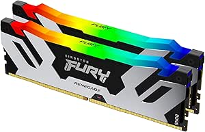 Kingston FURY Renegade RGB 32GB (2x16GB) 6800MT/s DDR5 CL36 DIMM Desktop Memory (Kit of 2) | Intel XMP 3.0 | Infrared Sync Technology | Overclocking Stability | KF568C36RSAK2-32