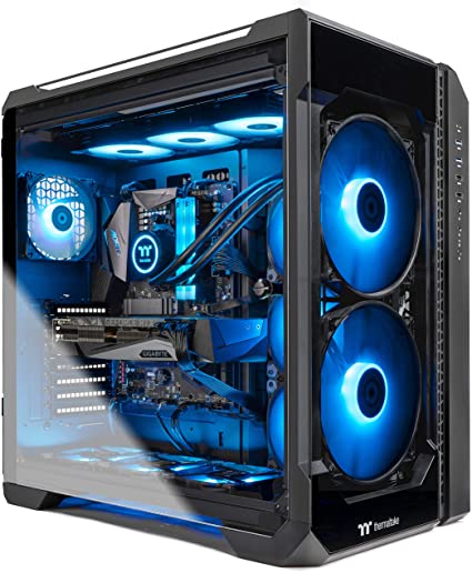 Thermaltake LCGS View 390 AIO Liquid Cooled CPU Gaming PC(AMD Ryzen 7 5800X 8-core, ToughRam DDR4 3600Mhz 16GB RGB Memory, NVIDIA GeForce RTX 3090, 1TB NVMe Gen4 M.2, Win 10 Home) V51B-X570-39V-LCS