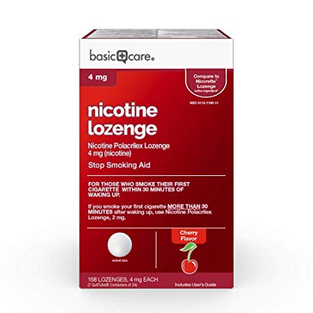 Basic Care 12844 Nicotine Lozenges, 168 Count