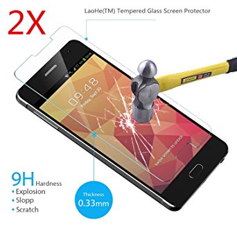Note 4 Screen Protector, LaoHe Premium Tempered Glass Screen Protector Film for Samsung Galaxy Note 4-(2Pack)