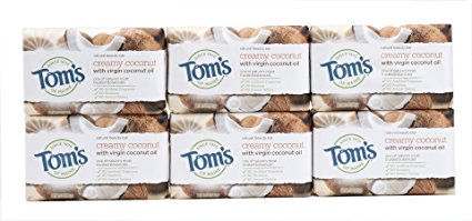 Tom's of Maine Natural Beauty Bar Soap With Virgin Oil, Coconut, 5 Ounce, 6 Count