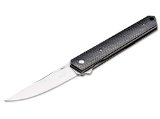 Boker USA Plus Lucas Burnley Kwaiken Flipper Carbon Folding Knife354in VG10 Satin Steel 01BO298