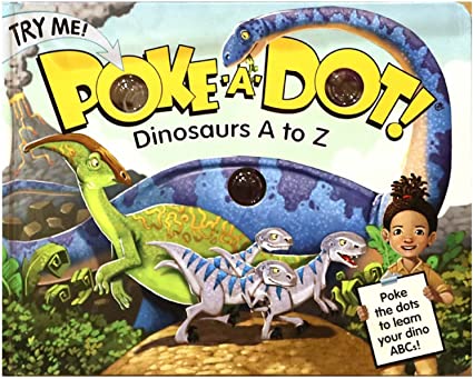 Melissa & Doug Children's Book - Poke-A-Dot: Dinosaurs A to Z (Board Book with Buttons to Pop) | Dinosaur Pop It Book, Push Pop Book For Toddlers And Kids Ages 3