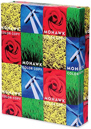 Mohawk 100% Recycled Color Copy/Laser Paper, 96 Brightness, 7.2 lb, Letter Size (8.5 x 11), 500 Sheets (54-301)