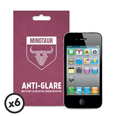 Apple iPhone 4 / 4S Screen Protector Pack, Matte Anti Glare by Minotaur (6 Screen Protectors)