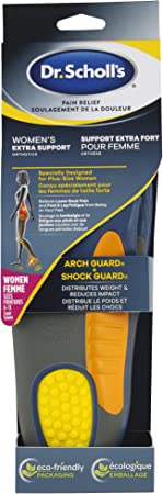 Dr. Scholl's Women's Extra Support Pain Relief Orthotics, Designed for Plus-Size Women with Technology to Distribute Weight and Reduce the Impact of Each Step (for Women's size 6-11)