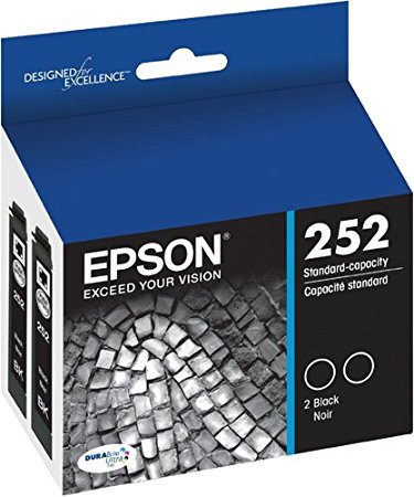 Epson T252120-D2 DURABrite Ultra Black Dual Pack Standard Capacity Cartridge Ink