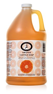 Carolina Castile Soap Orange w/Organic Cocoa Butter | Certified Organic 1 Gallon