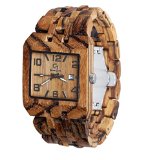 Wooden Watch by Gassen James - Mens style Omega III Zebra Wood
