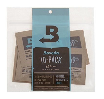 Boveda Humidipak 8 Gram (Medium) 10 Pack 2-way Humidity Control 62% RH