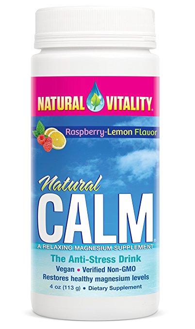 Natural Vitality Natural Calm Magnesium Anti Stress, Organic, Raspberry Lemon, 4 oz