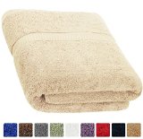 Cotton Bath Towel Pool Towel Champagne - Easy Care 100  Ringspun Combed Cotton for Maximum Softness and Absorbency - 30 x 56 - by Utopia Towel