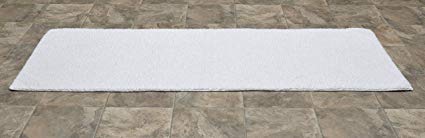 Garland Rug Queen Cotton Runner Washable Rug, 22-Inch by 60-Inch, White