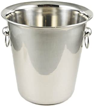 Winco WB-4 4 Quart Wine Bucket,stainless steel,Set of 3