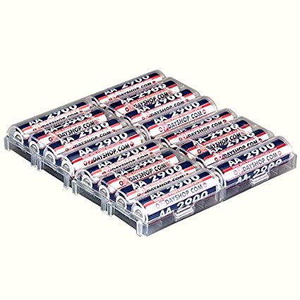 7dayshop AA Ni-Mh High Performance Rechargeable Batteries 2900mAh: 16 Pack "4x4"