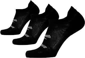 Brooks Run-In No Show Socks I Men & Women Performance Athletic Running Socks I Comfort Fit (3-Pack Set)