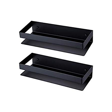 Kes Bathroom Shelf Stainless Steel Bath Shower Shelf Basket Caddy RUSTPROOF Square Modern Style Wall Mounted Matte Black 2 PCS, BSC205S30A-BK-P2