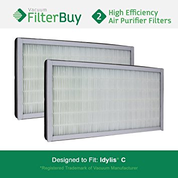 2 - Idylis Air Purifier Filters C. Idylis IAF-H-100C. Designed by FilterBuy to fit Idylis IAP-10-200 & IAP-10-280.