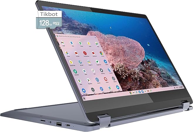 Lenovo Flex3 Chromebook Touchscreen School Students - 15.6inch FHD IPS, Intel Pentium Silver N6000, USB-C, Wi-Fi 6, SD Card Reader, Chrome OS (8GB RAM | 64GB eMMC 128GB SD Card)