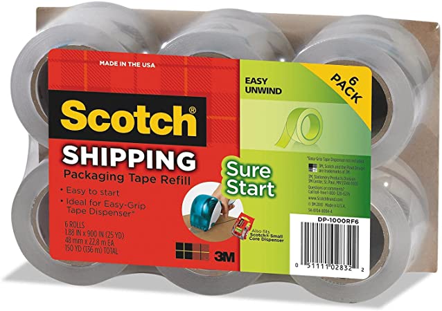 MMMDP1000RF6 - Scotch Refill Rolls for DP-1000 Easy Grip Tape Dispenser