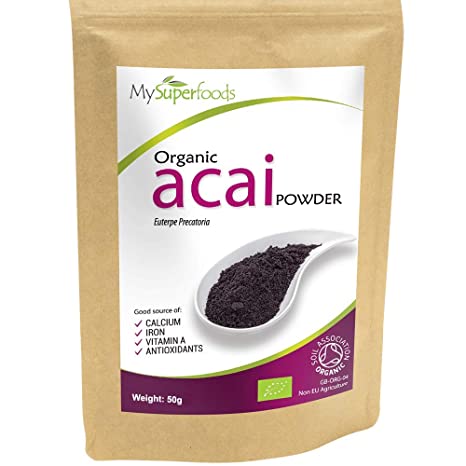 Organic Acai Berry Powder (50g), The Best Premium Grade Acai, Highest Quality Available, Every Batch Lab Tested for Purity, by MySuperfoods